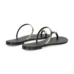 NICOLAS LAINAS Sandalias planas de Mujer 313L-T BLACK GOLD