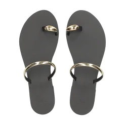 NICOLAS LAINAS Sandalias planas de Mujer 313L-T BLACK GOLD