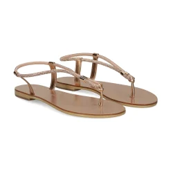 NICOLAS LAINAS Sandalias planas de Mujer 53-TCM COBRE