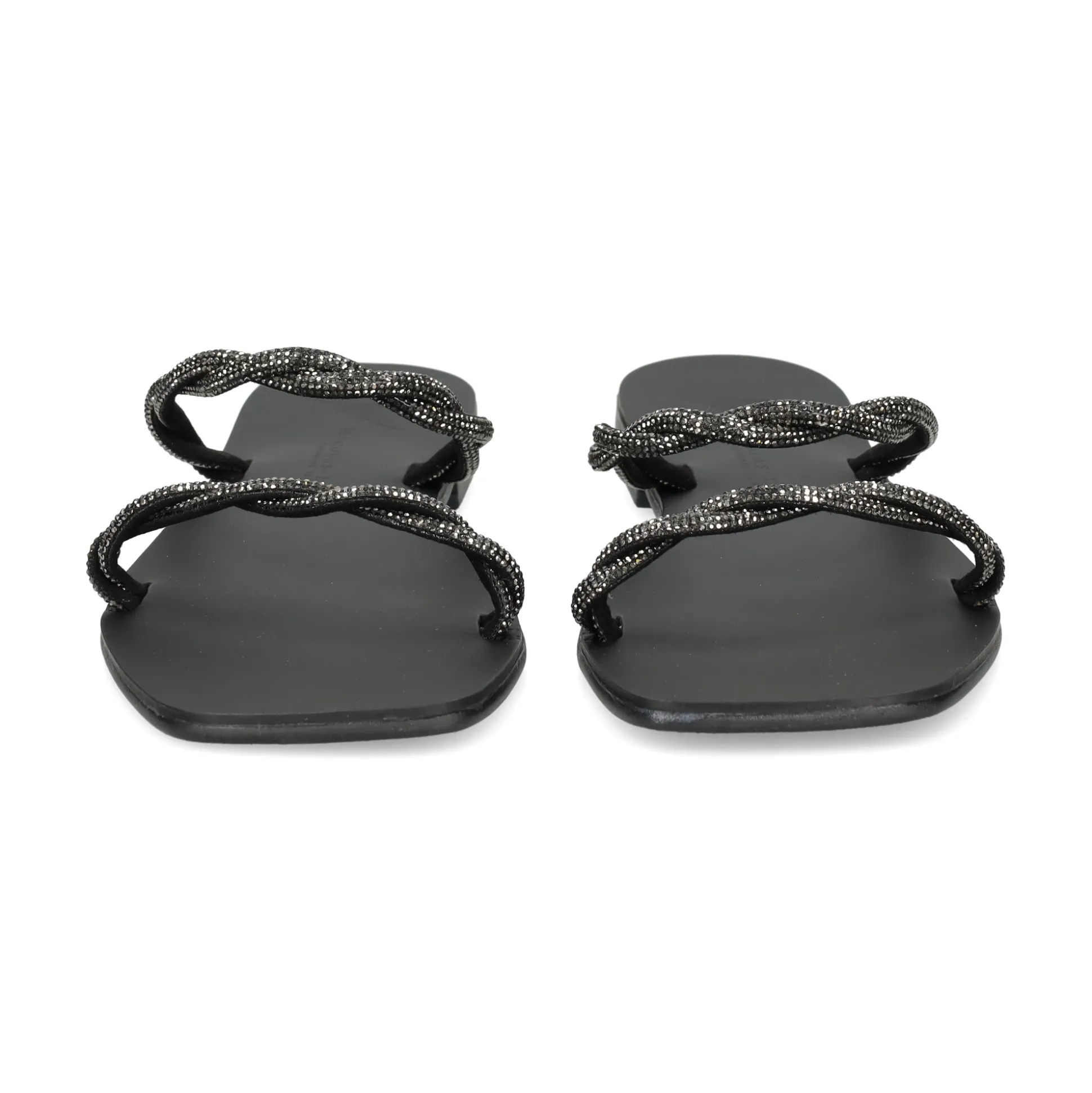 NICOLAS LAINAS Sandalias planas de Mujer Q43-TC NEGRO