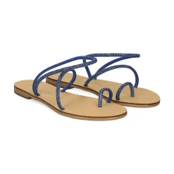 NICOLAS LAINAS Sandalias planas de Mujer 63-TC AZUL