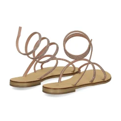 NICOLAS LAINAS Sandalias planas de Mujer 64-CE COBRE