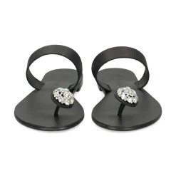 NICOLAS LAINAS Sandalias planas de Mujer 243-B NEGRO