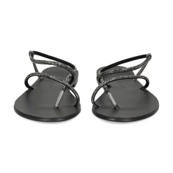 NICOLAS LAINAS Sandalias planas de Mujer 67-TC NEGRO