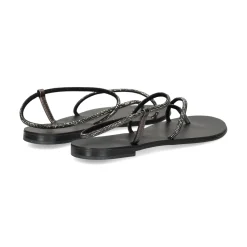 NICOLAS LAINAS Sandalias planas de Mujer 67-TC NEGRO