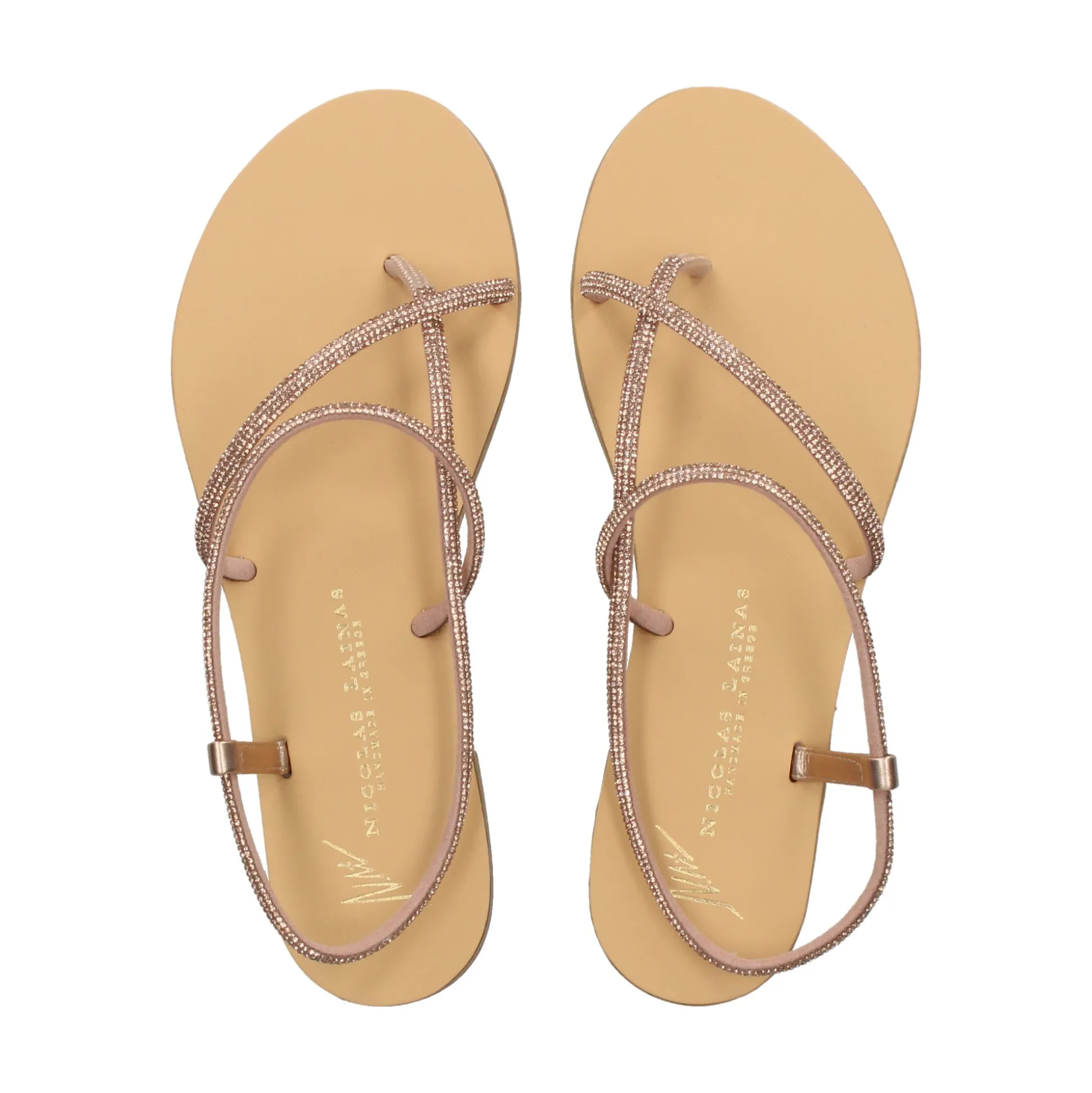 NICOLAS LAINAS Sandalias planas de Mujer 67-TC COBRE