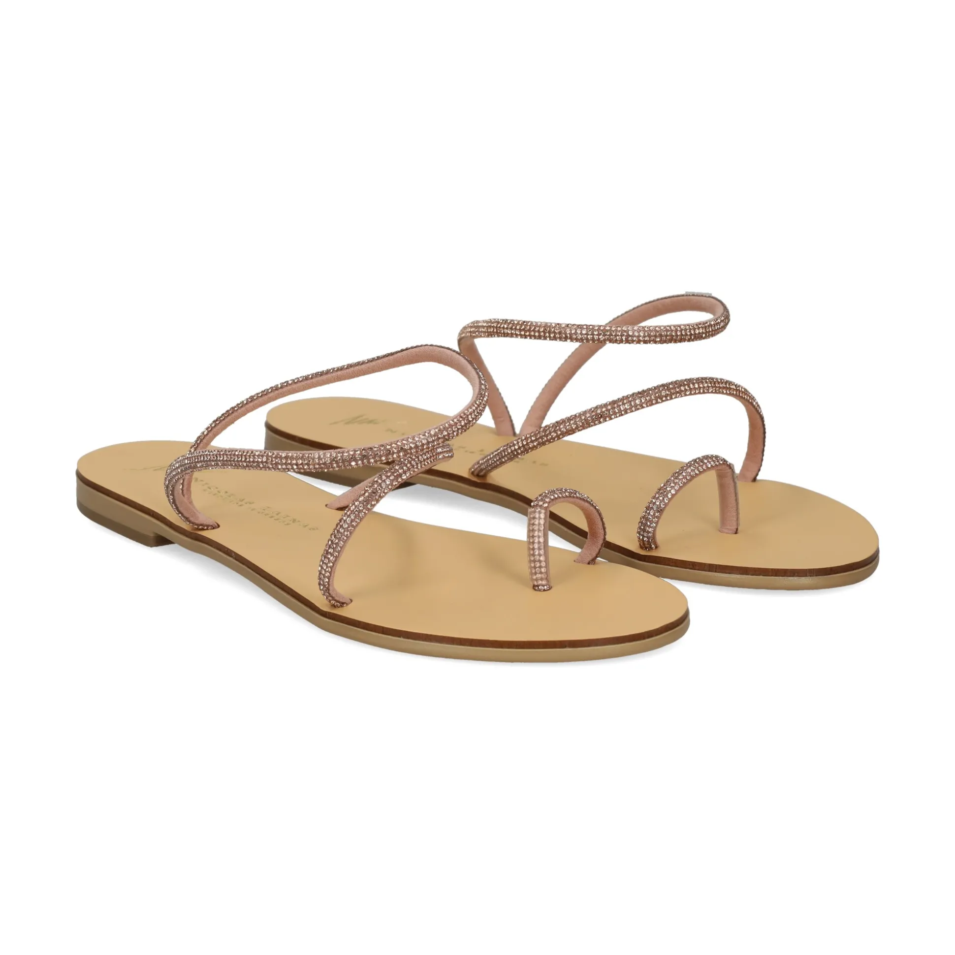 NICOLAS LAINAS Sandalias planas de Mujer 63-TC COBRE