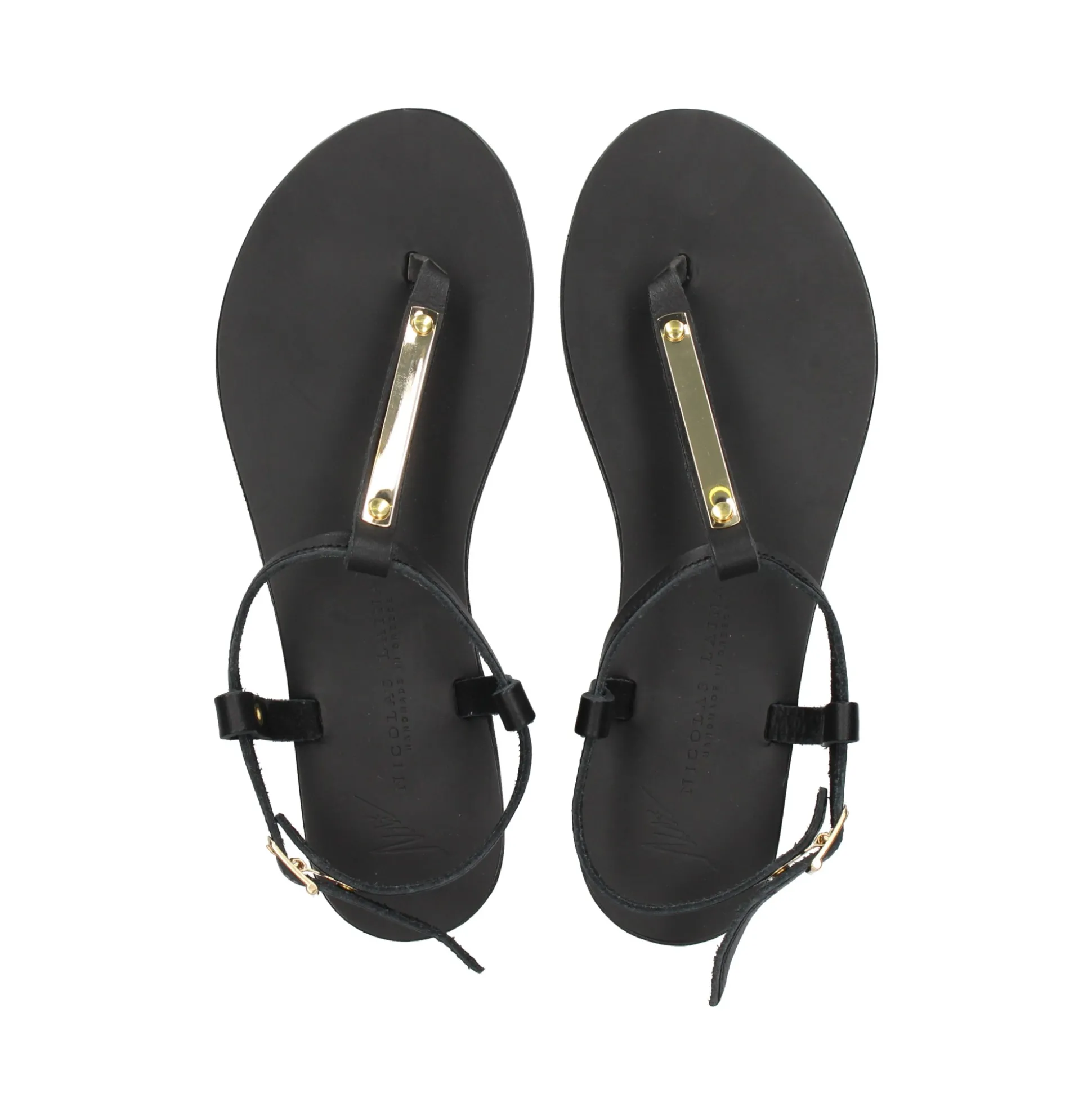 NICOLAS LAINAS Sandalias planas de Mujer 252 NEGRO