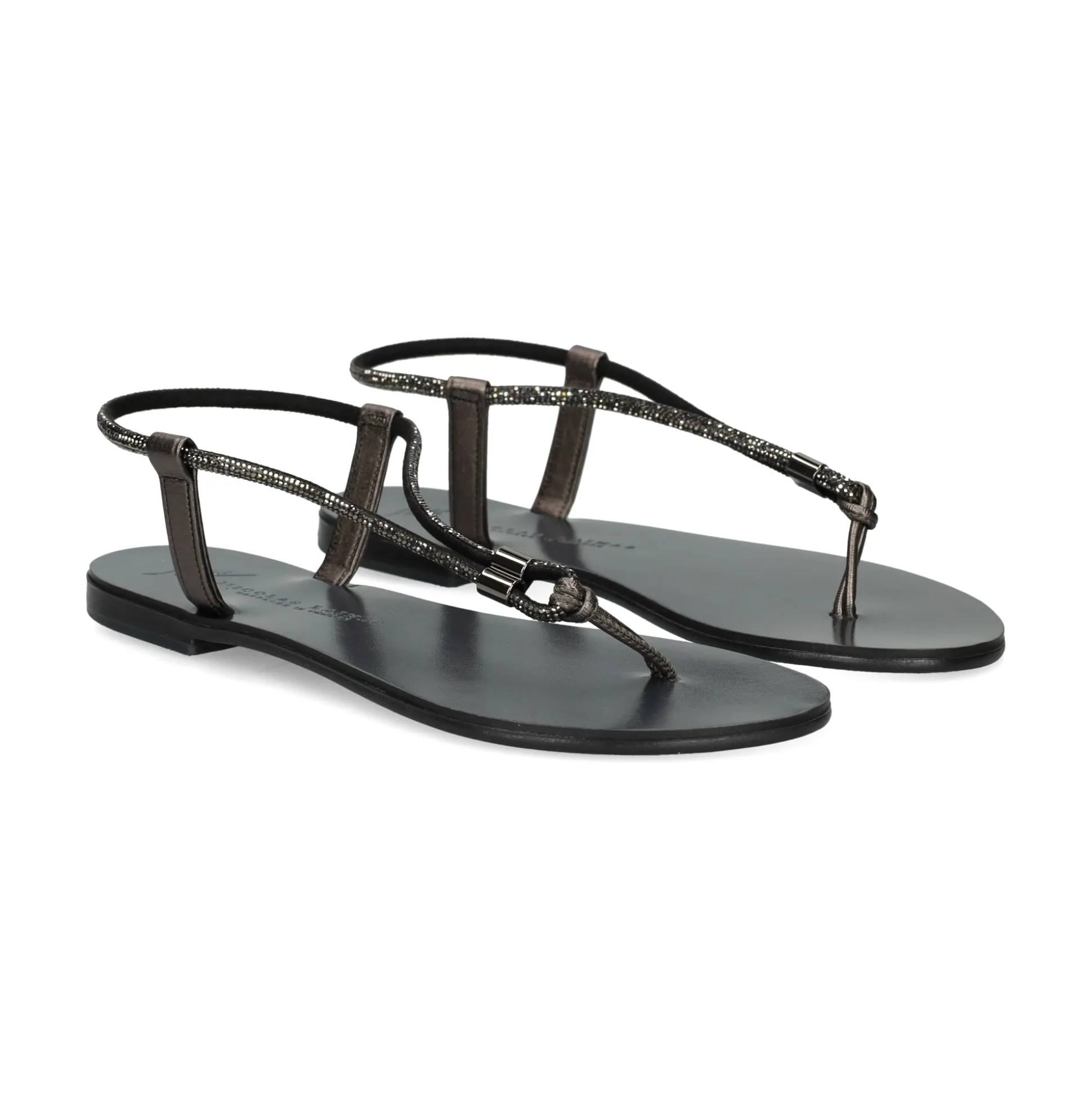 NICOLAS LAINAS Sandalias planas de Mujer 53-TCM GRAFITO