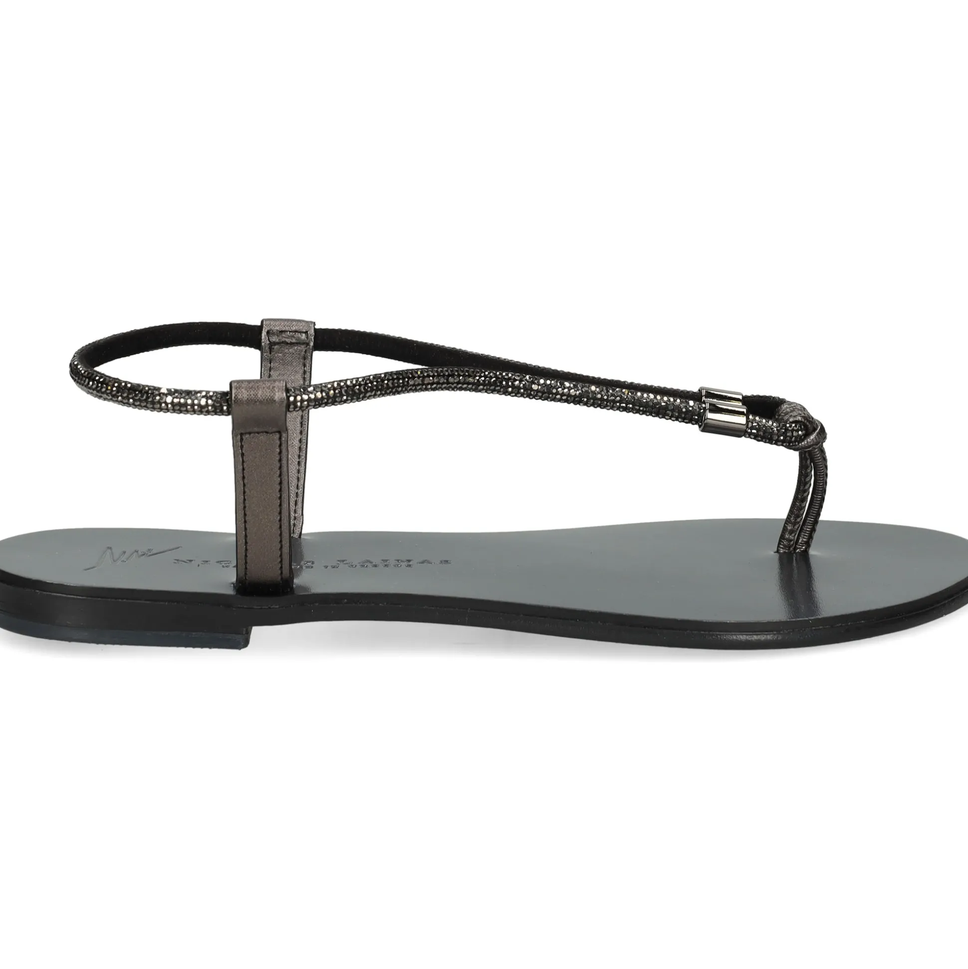 NICOLAS LAINAS Sandalias planas de Mujer 53-TCM GRAFITO