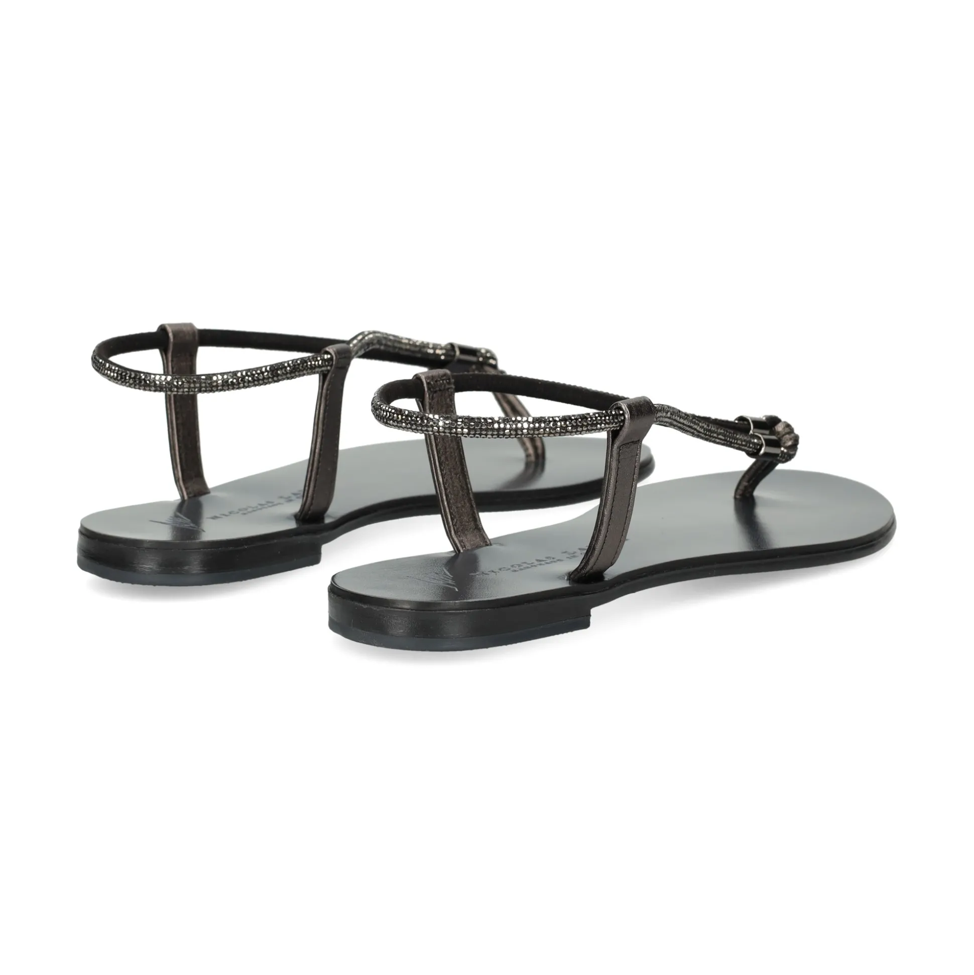 NICOLAS LAINAS Sandalias planas de Mujer 53-TCM GRAFITO