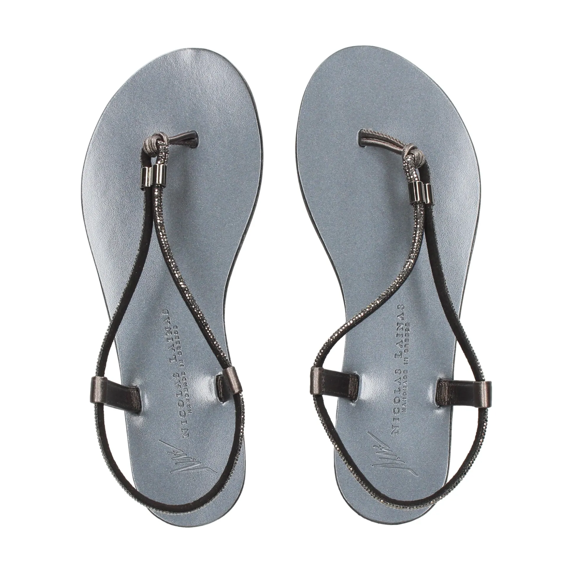 NICOLAS LAINAS Sandalias planas de Mujer 53-TCM GRAFITO