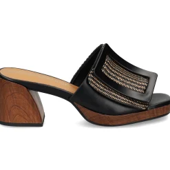 NOA HARMON Sandalias con plataforma de Mujer 009262-0067 NEGRO-CUERO