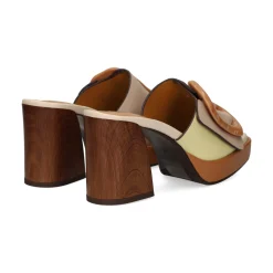 NOA HARMON Sandalias con plataforma de Mujer 009677-0M28 TAUPE MULTI
