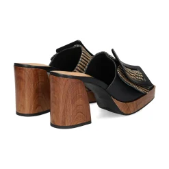 NOA HARMON Sandalias con plataforma de Mujer 008968-0067 NEGRO-CUERO