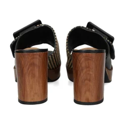 NOA HARMON Sandalias con plataforma de Mujer 008968-0067 NEGRO-CUERO