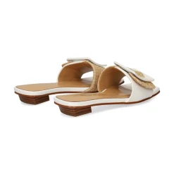 NOA HARMON Sandalias planas de Mujer 009232-0M00 BLANCO