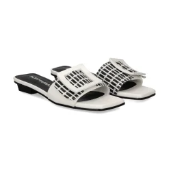 NOA HARMON Sandalias planas de Mujer 008967-0060 NEGRO-BLANCO