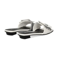 NOA HARMON Sandalias planas de Mujer 008967-0060 NEGRO-BLANCO