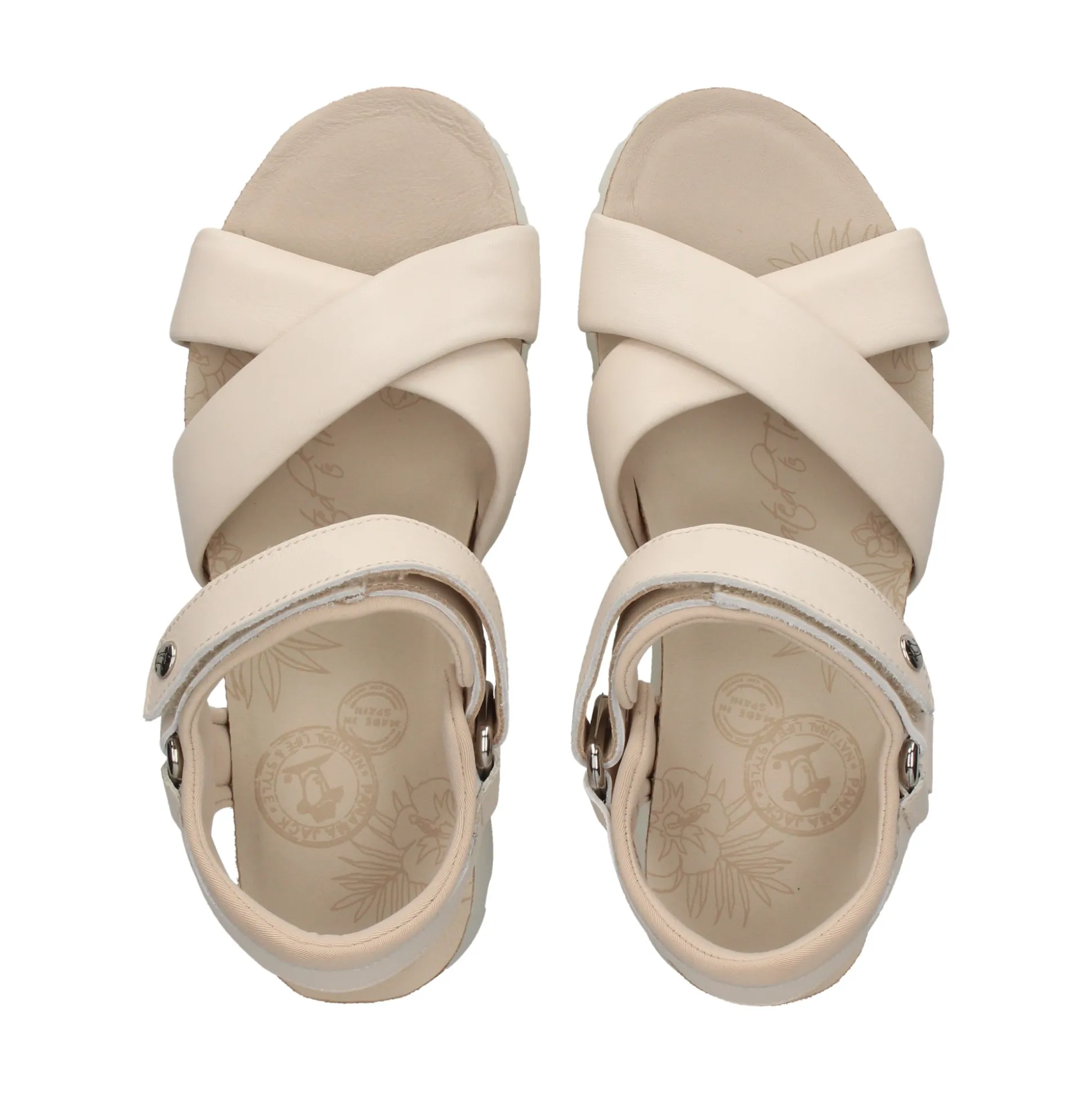 PANAMA JACK Sandalias planas de Mujer Serena B3 Crudo