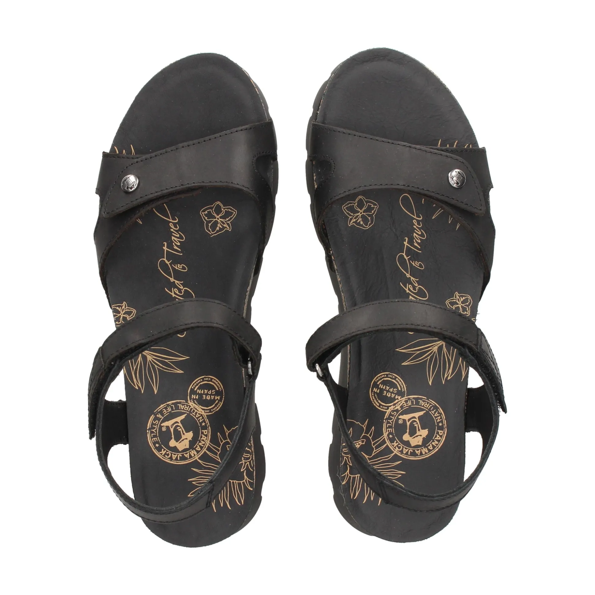 PANAMA JACK Sandalias planas de Mujer Sulia Basics B2 NEGRO