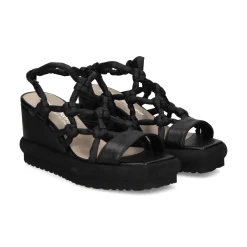 PATRIZIA BONFANTI Sandalias cuña de Mujer NARA SUN NERO