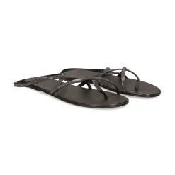 PEDRO GARCIA Sandalias planas de Mujer PELLIN OFF BLACK