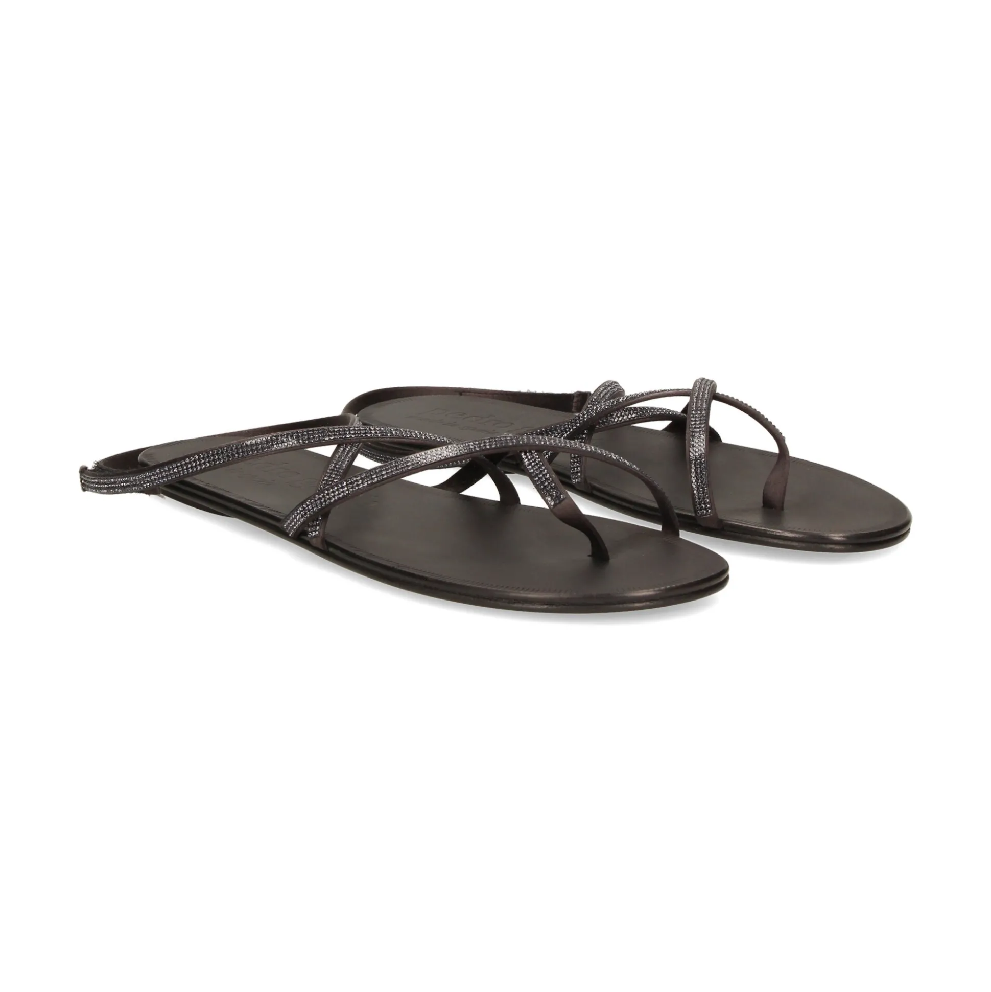 PEDRO GARCIA Sandalias planas de Mujer PELLIN OFF BLACK