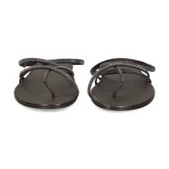 PEDRO GARCIA Sandalias planas de Mujer PELLIN OFF BLACK