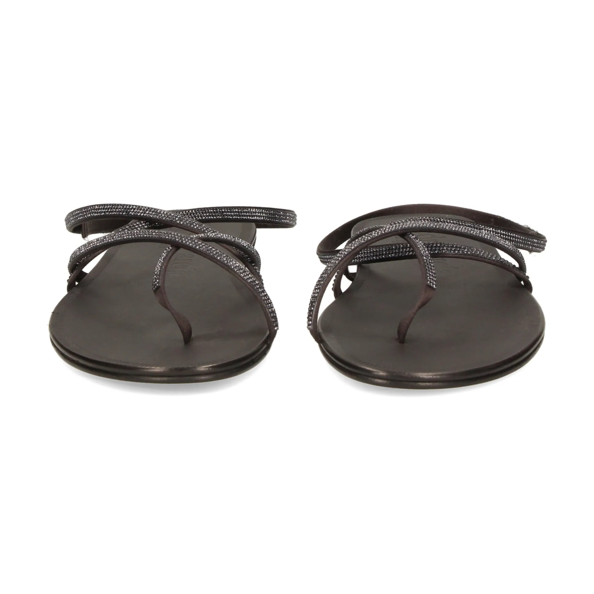 PEDRO GARCIA Sandalias planas de Mujer PELLIN OFF BLACK