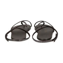 PEDRO GARCIA Sandalias planas de Mujer PELLIN OFF BLACK