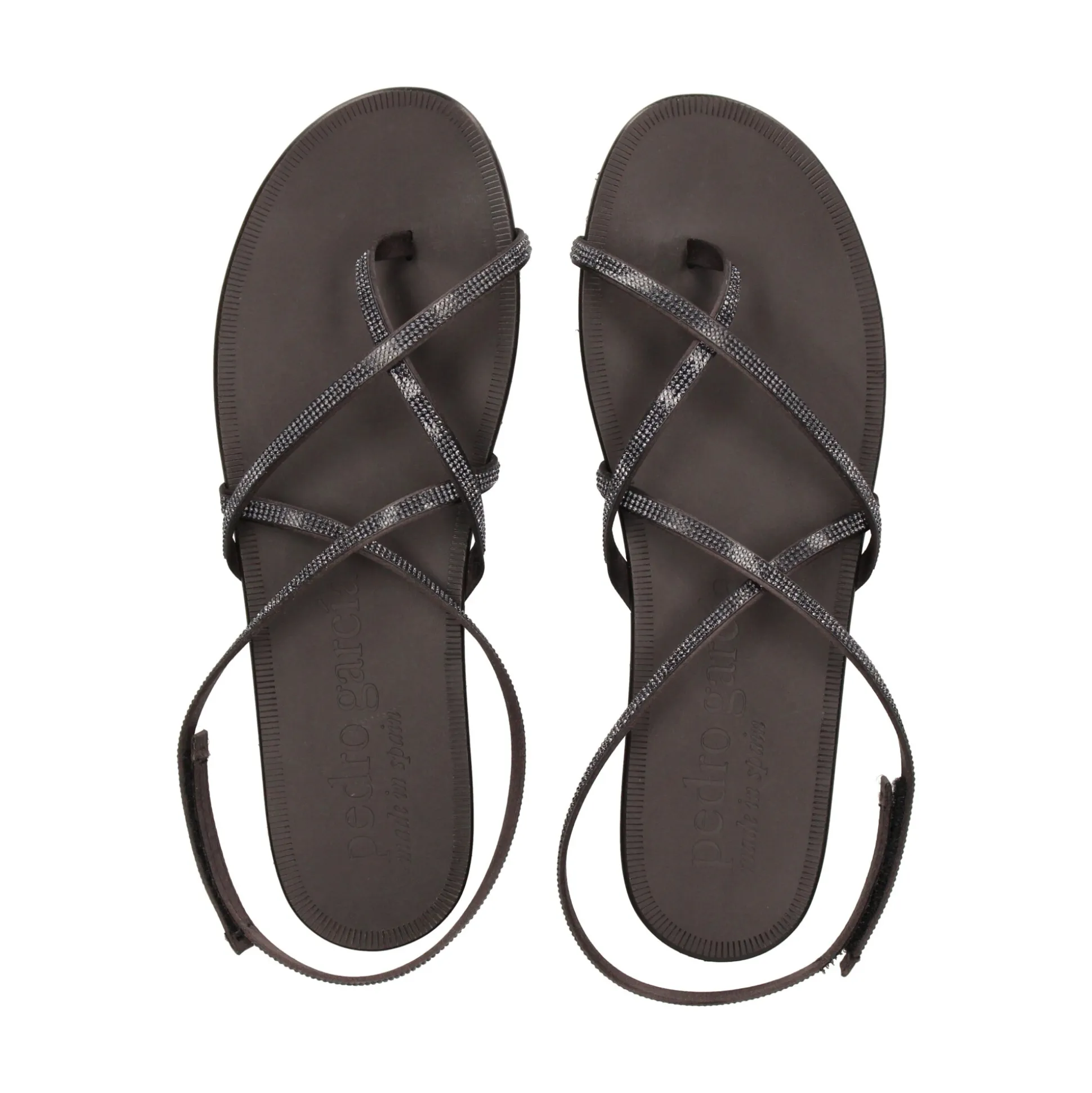 PEDRO GARCIA Sandalias planas de Mujer PELLIN OFF BLACK