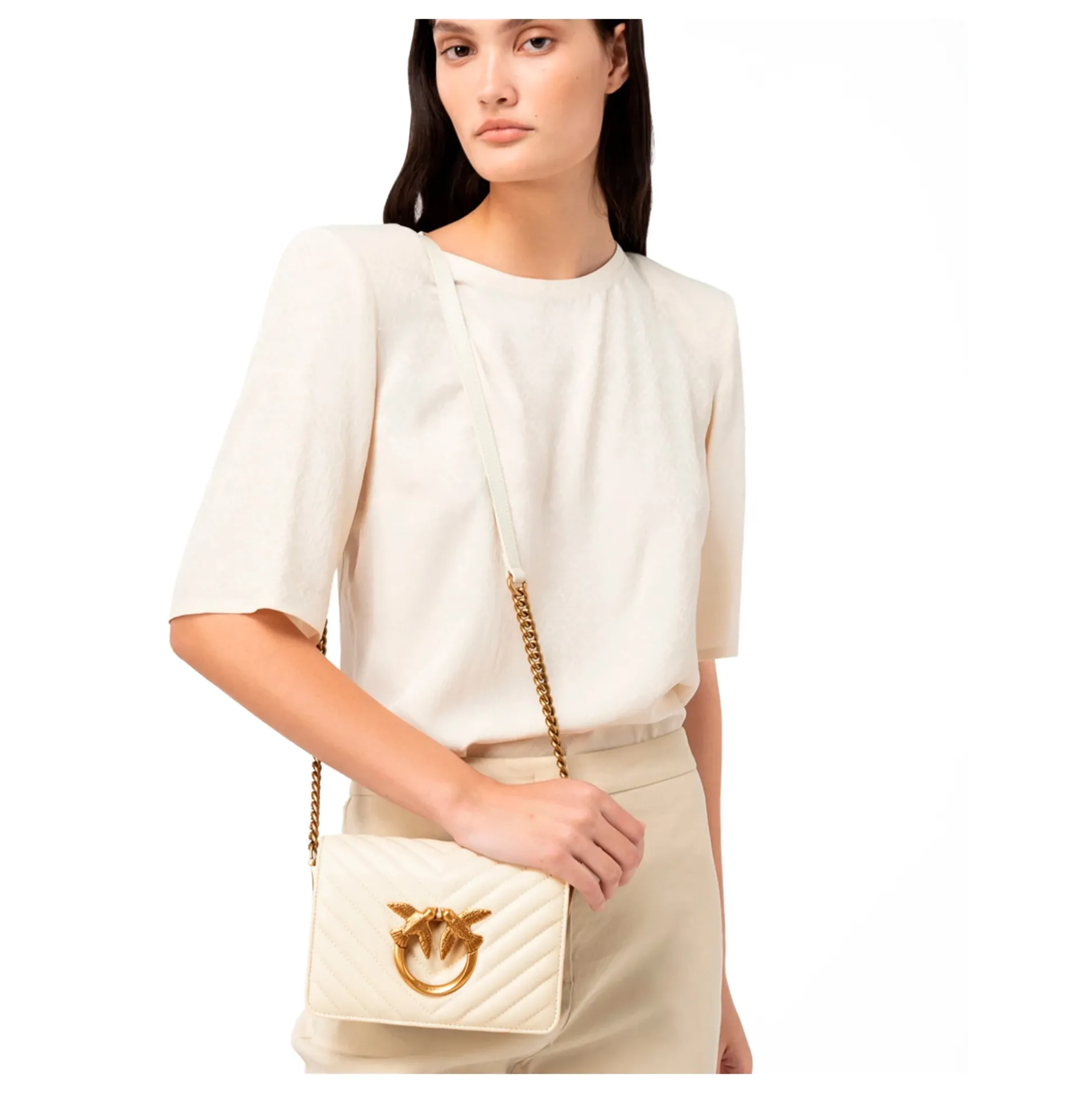 PINKO Bolsos 100067 Z14Q BIANCO/GOL