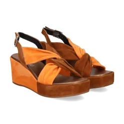 PLUMERS Sandalias con plataforma de Mujer 3799 BRANDY