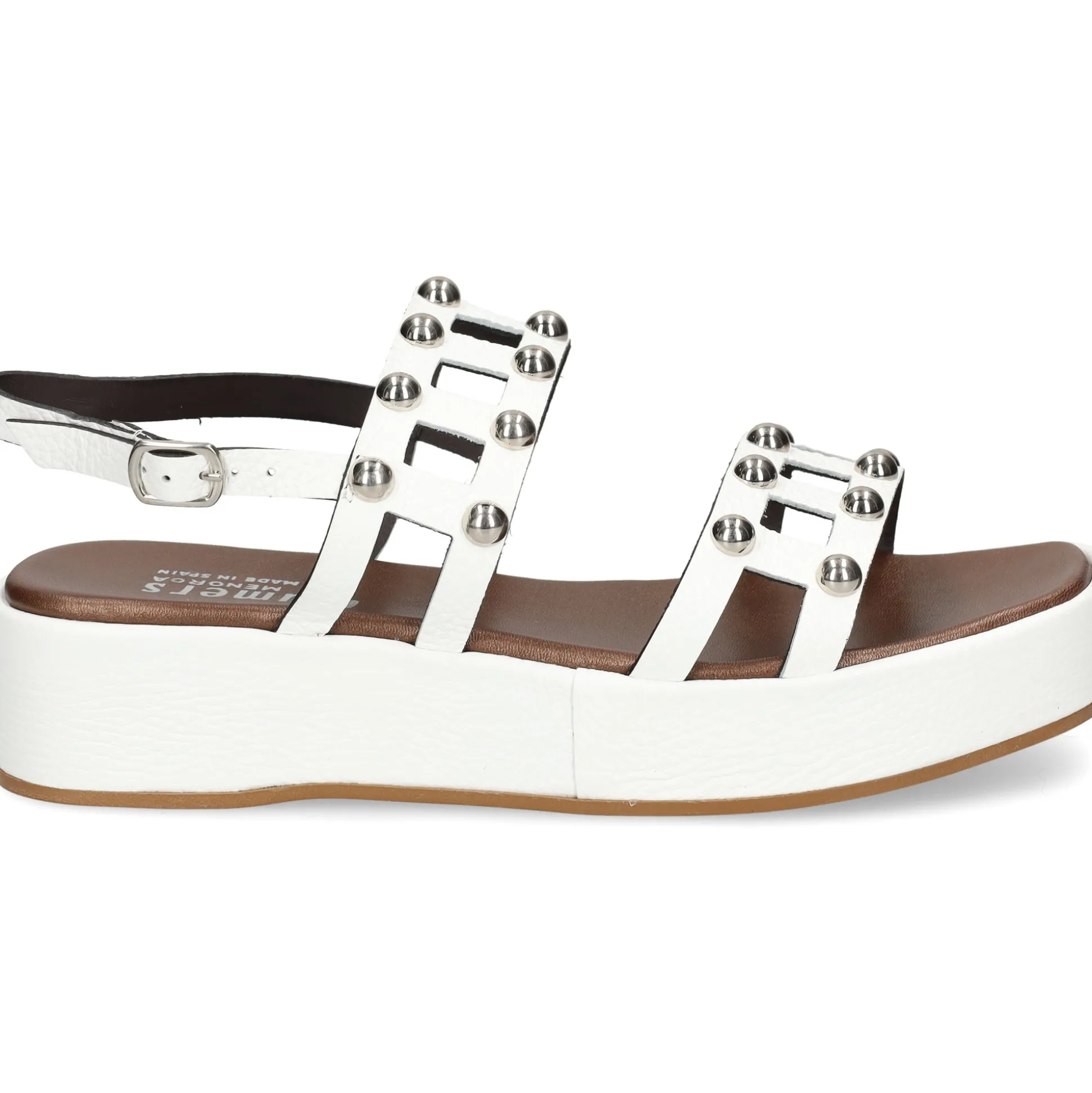 PLUMERS Sandalias con plataforma de Mujer 3762 BLANCO