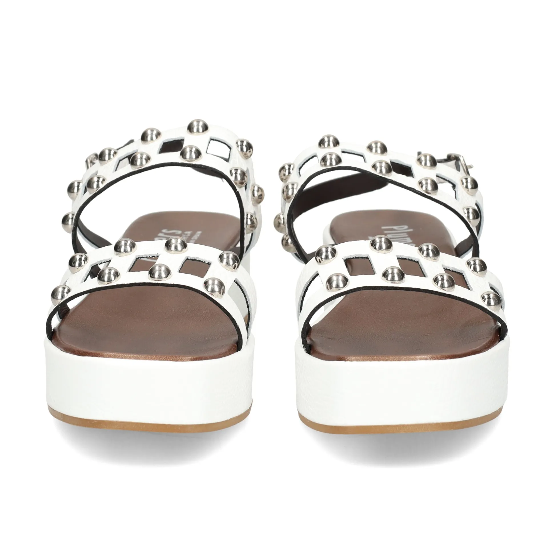 PLUMERS Sandalias con plataforma de Mujer 3762 BLANCO