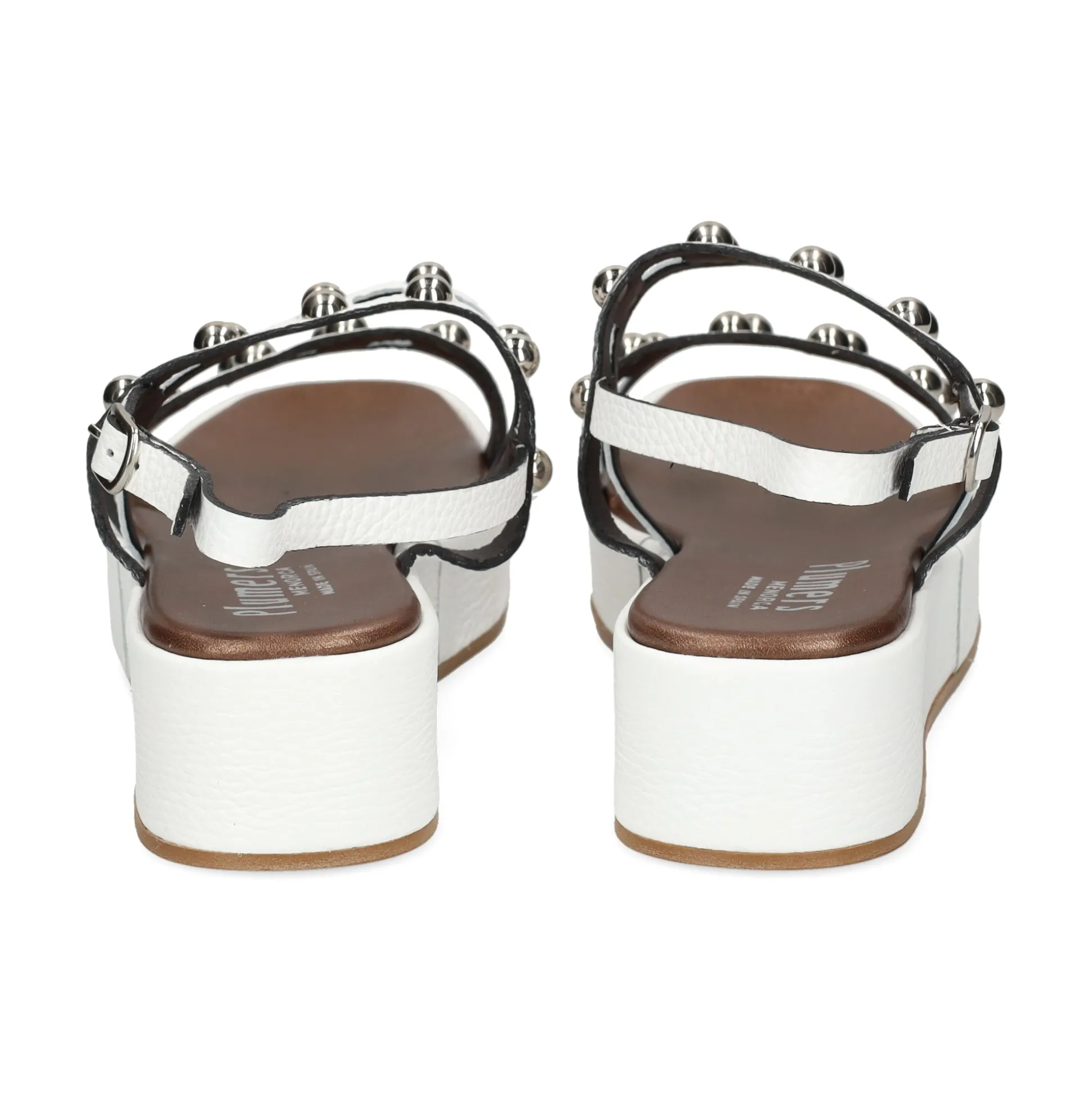 PLUMERS Sandalias con plataforma de Mujer 3762 BLANCO
