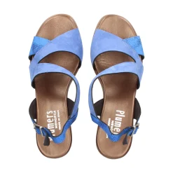 PLUMERS Sandalias con tacón de Mujer 3823 JEANS