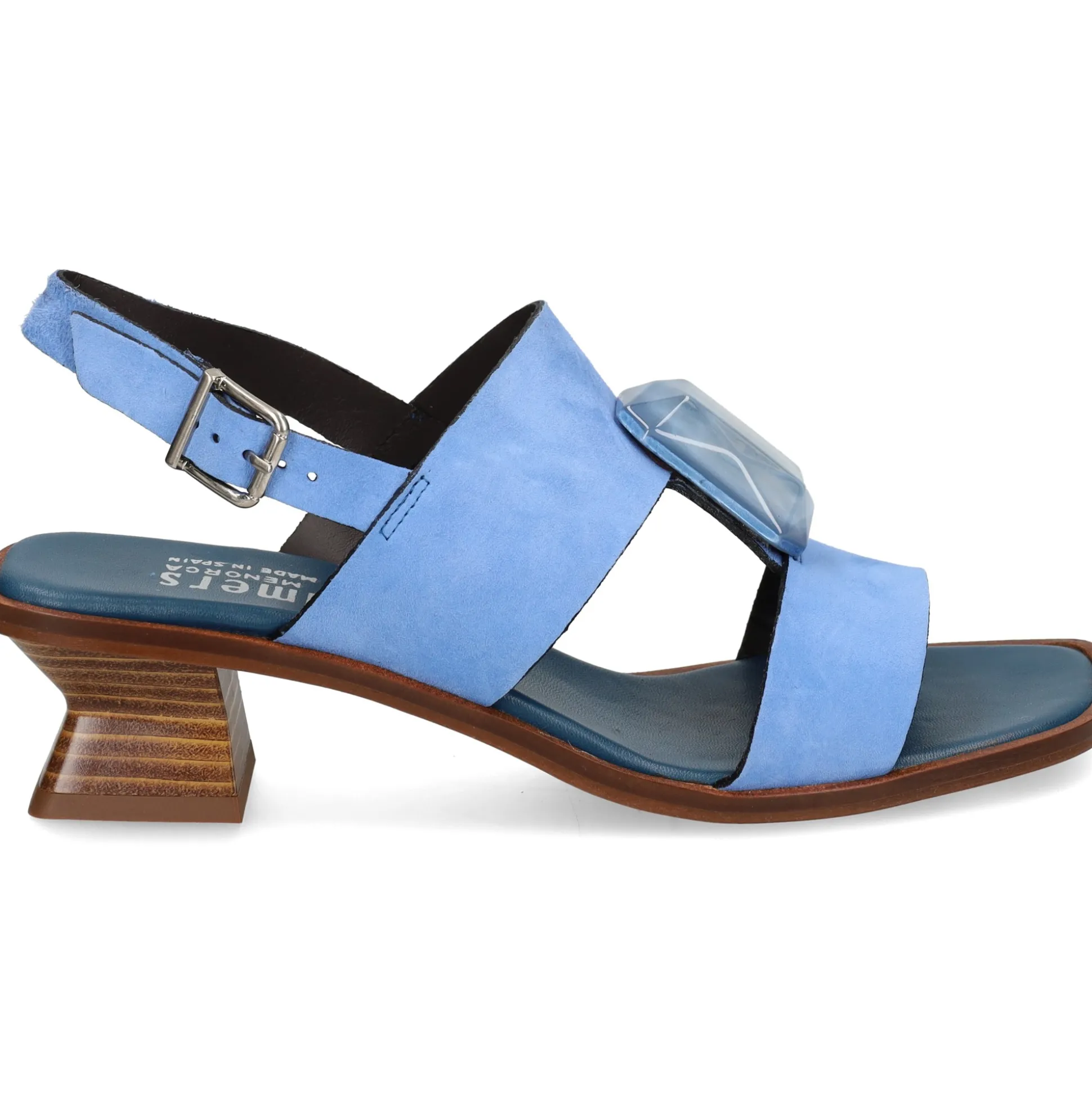 PLUMERS Sandalias con tacón de Mujer 3821 JEANS