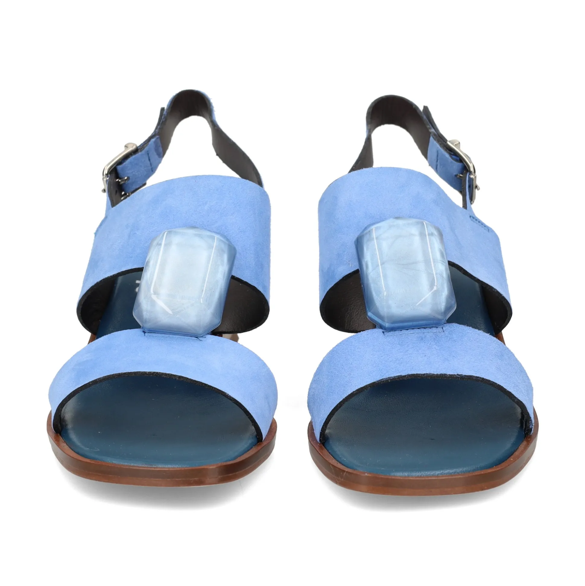 PLUMERS Sandalias con tacón de Mujer 3821 JEANS