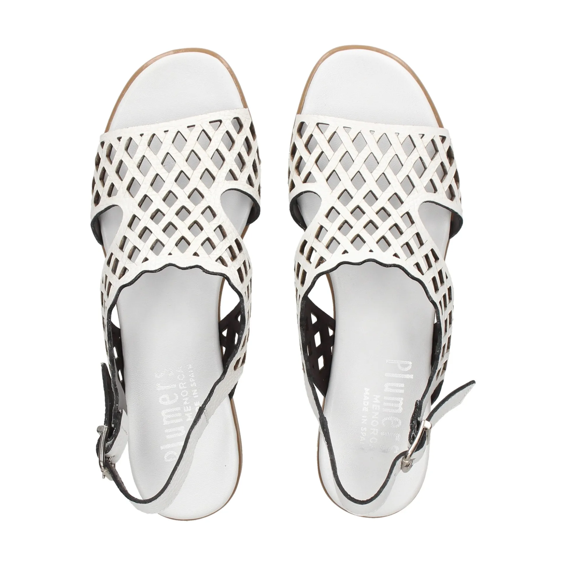 PLUMERS Sandalias con tacón de Mujer 3924 BLANCO