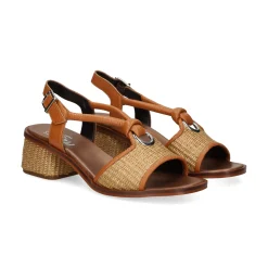 PLUMERS Sandalias con tacón de Mujer 3961 CUERO