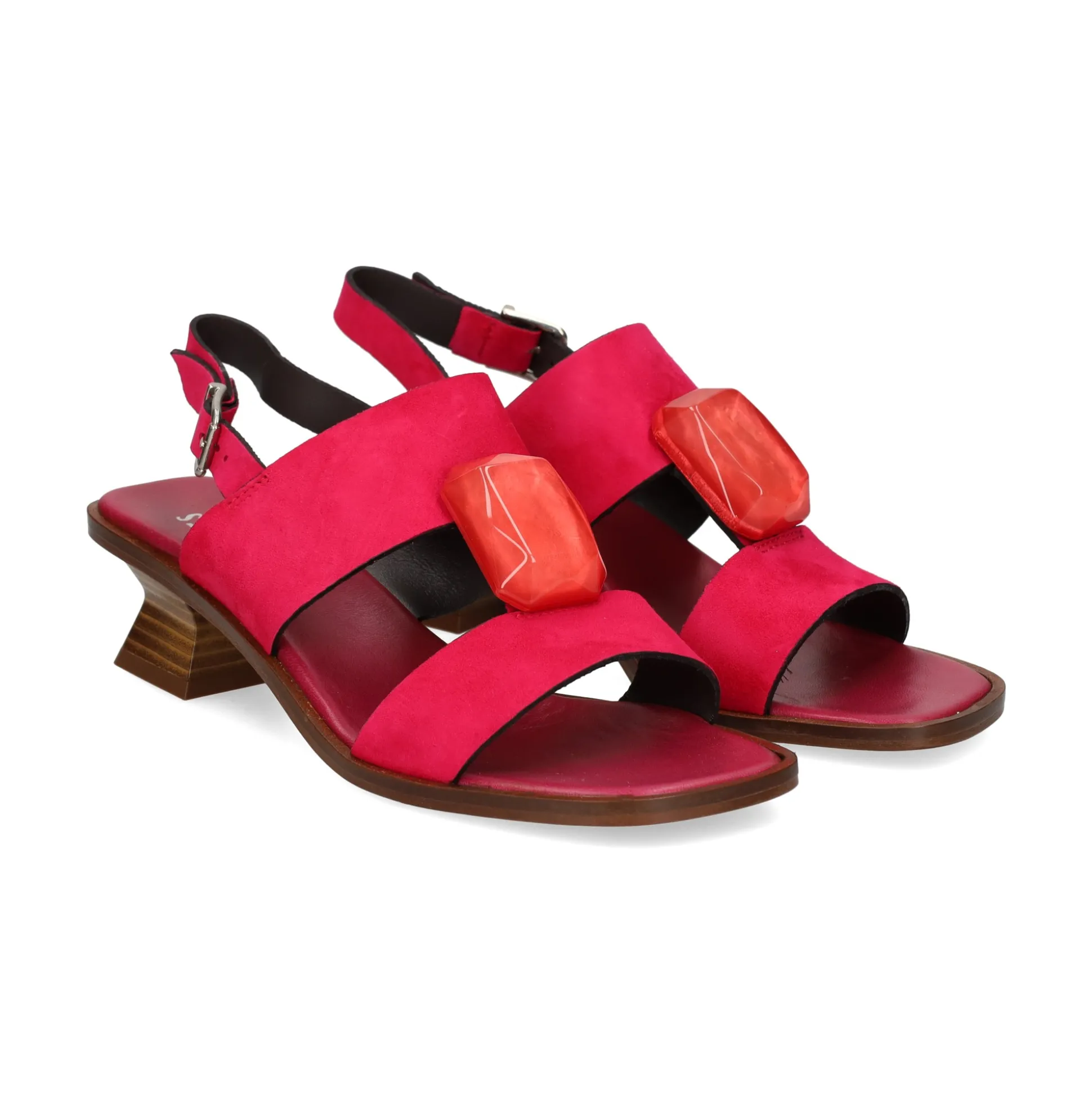 PLUMERS Sandalias con tacón de Mujer 3821 604 FUCSIA