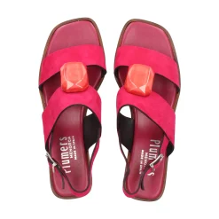 PLUMERS Sandalias con tacón de Mujer 3821 604 FUCSIA