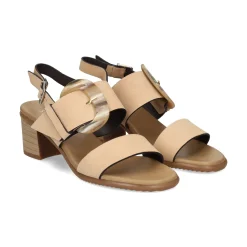 PLUMERS Sandalias con tacón de Mujer 3829 CAMEL
