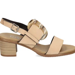 PLUMERS Sandalias con tacón de Mujer 3829 CAMEL