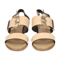 PLUMERS Sandalias con tacón de Mujer 3829 CAMEL