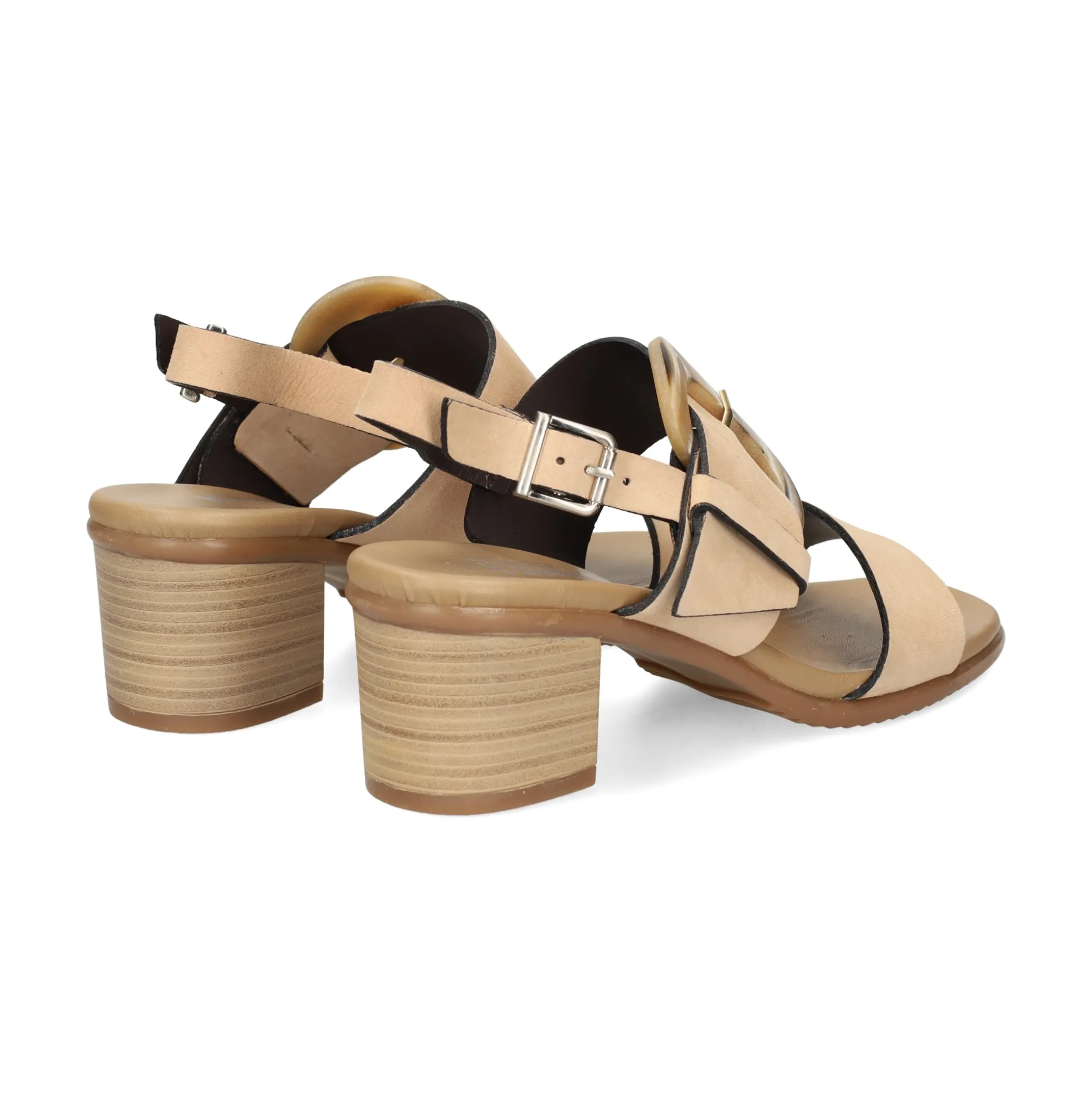 PLUMERS Sandalias con tacón de Mujer 3829 CAMEL