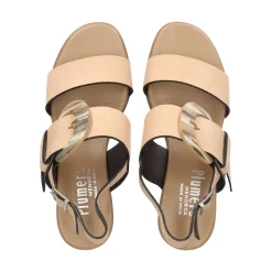 PLUMERS Sandalias con tacón de Mujer 3829 CAMEL