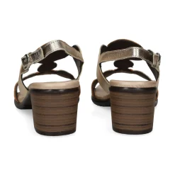 PLUMERS Sandalias con tacón de Mujer 3966 CUERO/PLATINO